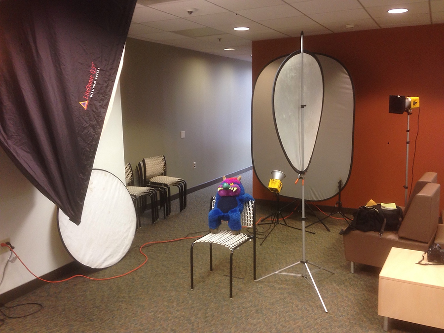 Pop-up studio setup